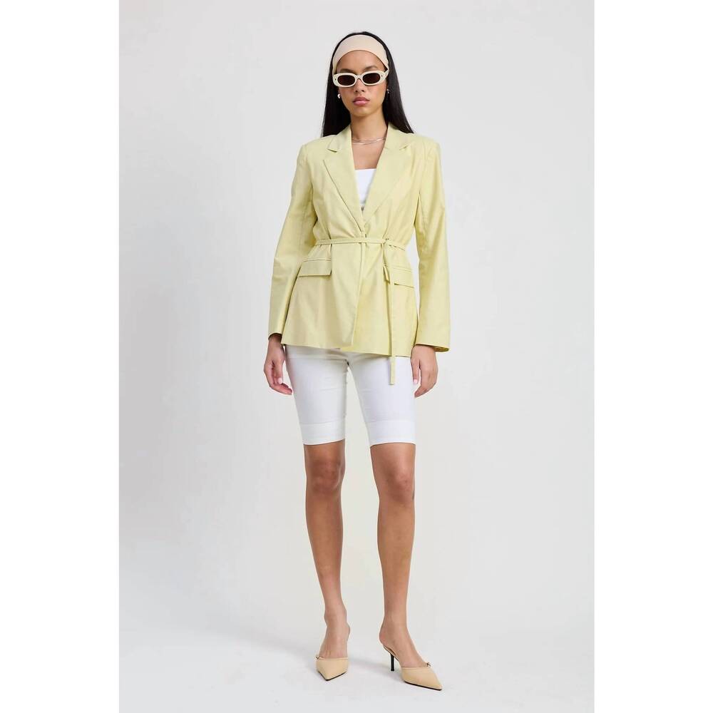 NEW EMORY PARK self belt blazer in sage